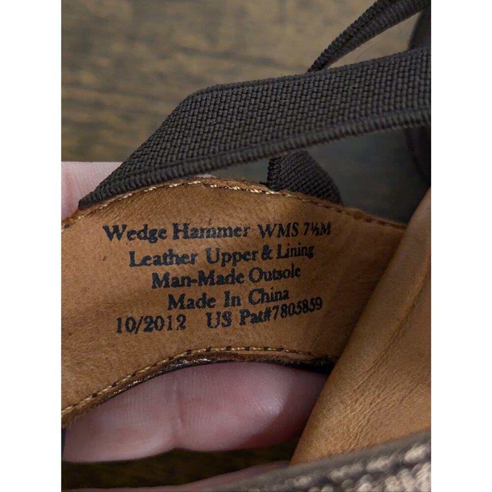 Gentle Souls Wedge Hammer Sandals 7.5 Brown Metallic Bronze Strappy Comfort - Picture 12 of 13